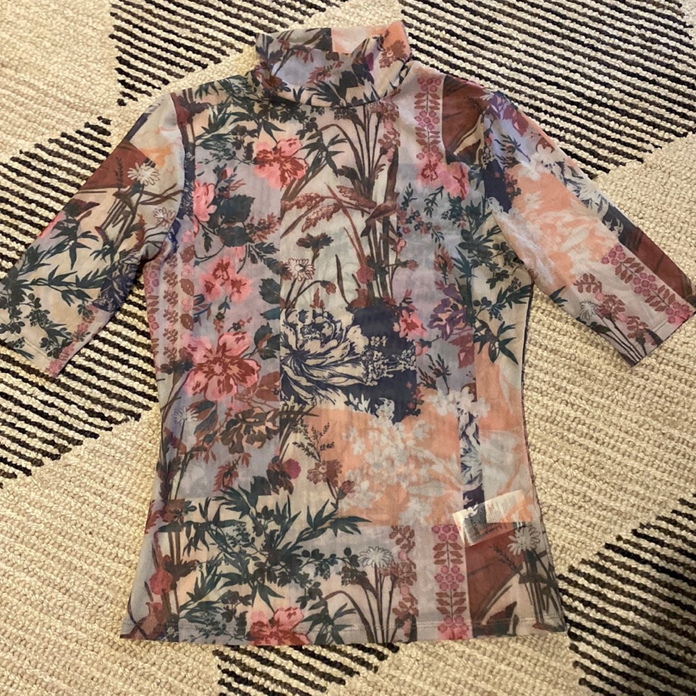 NWOT Anthropologie Mesh Tee